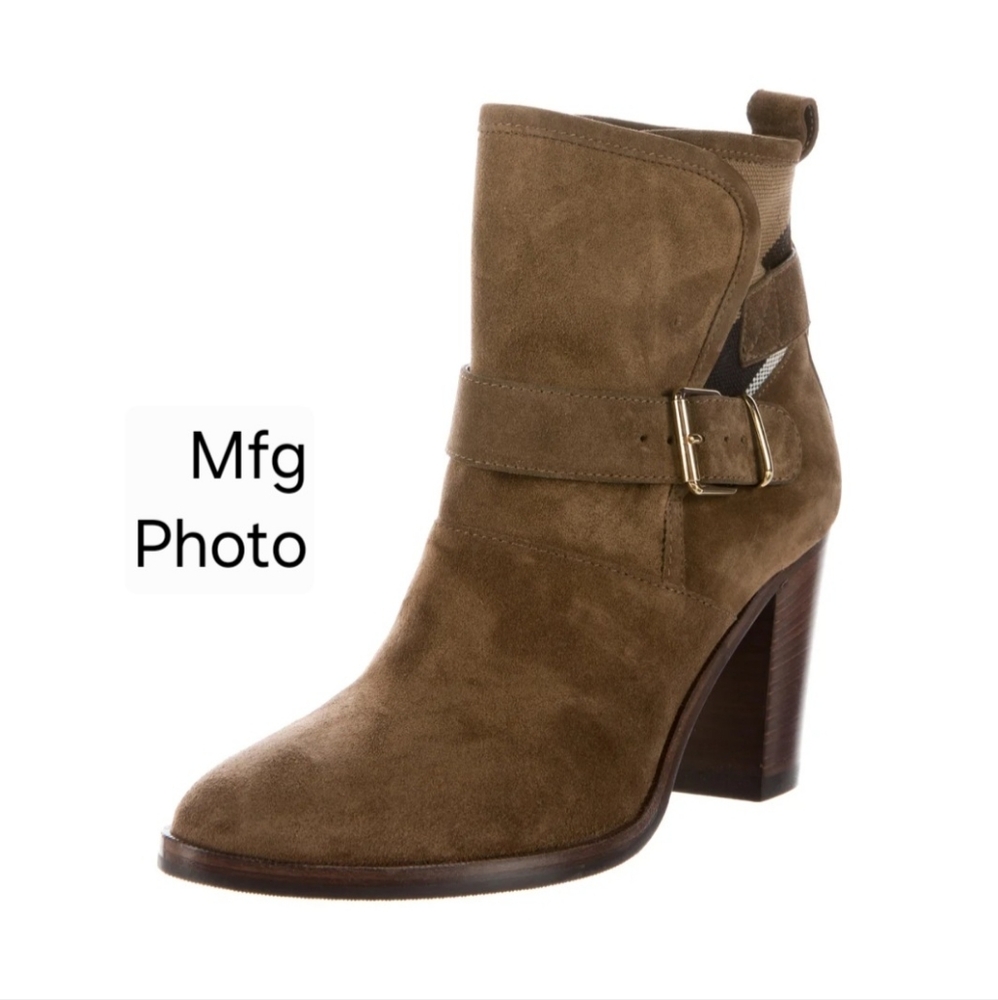 Burberry Brown Suede Larina Ankle Boots With Dustbag, Womens 41EU (10 US)